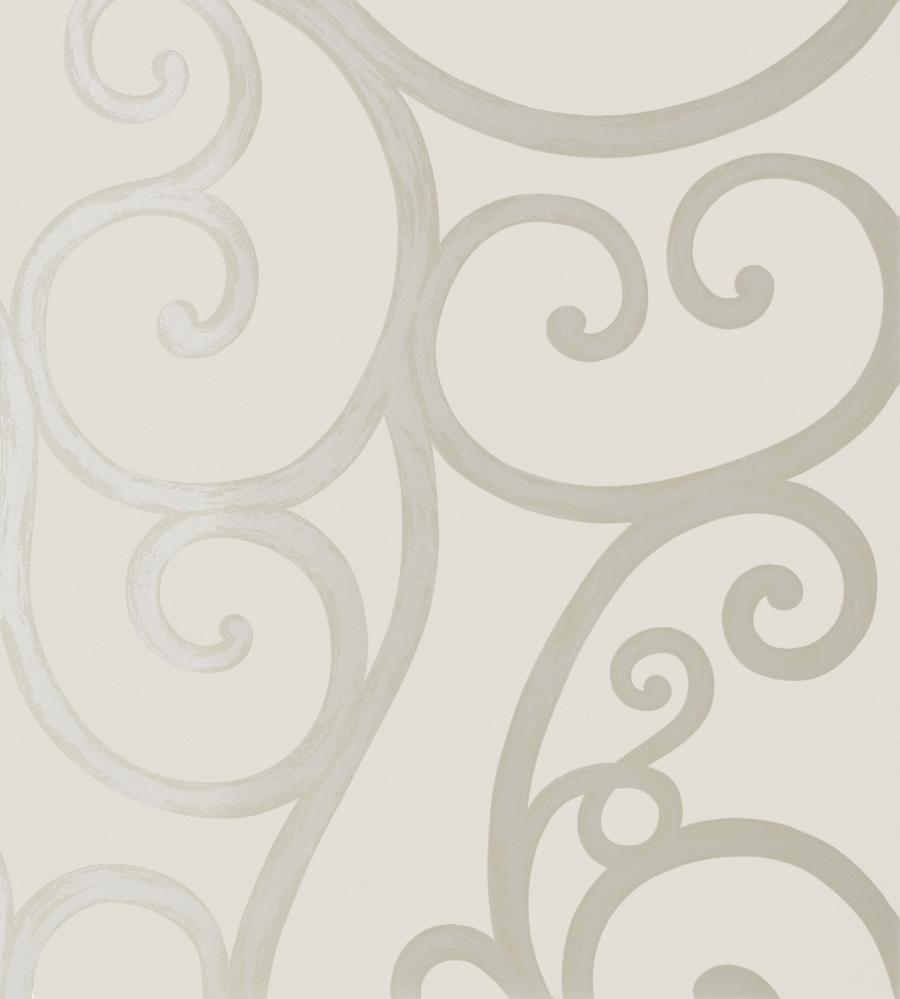 Palace Gate Silver On Neutral Wallpaper Anna French
