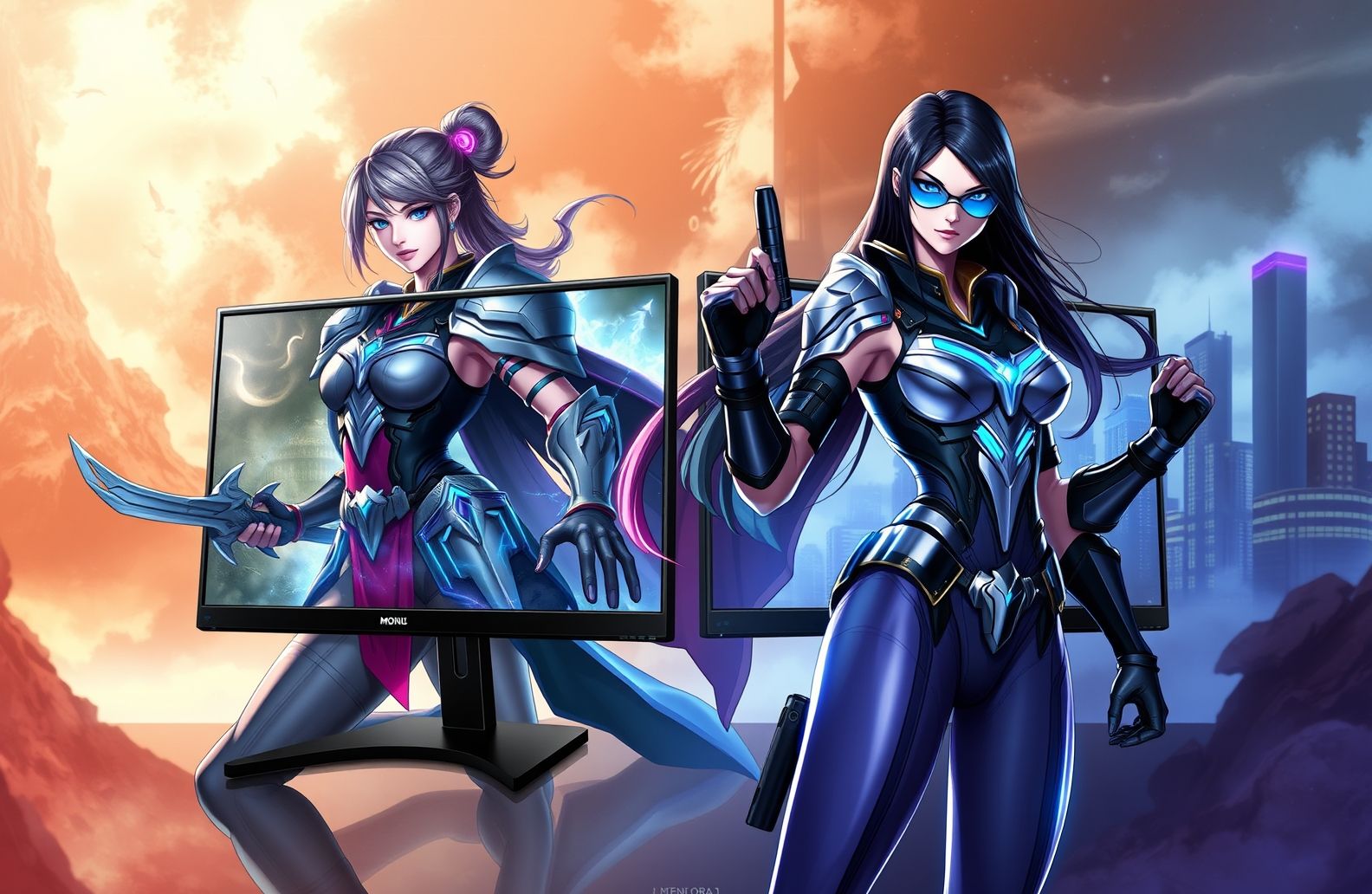 Dual Monitor Wallpaper Girls