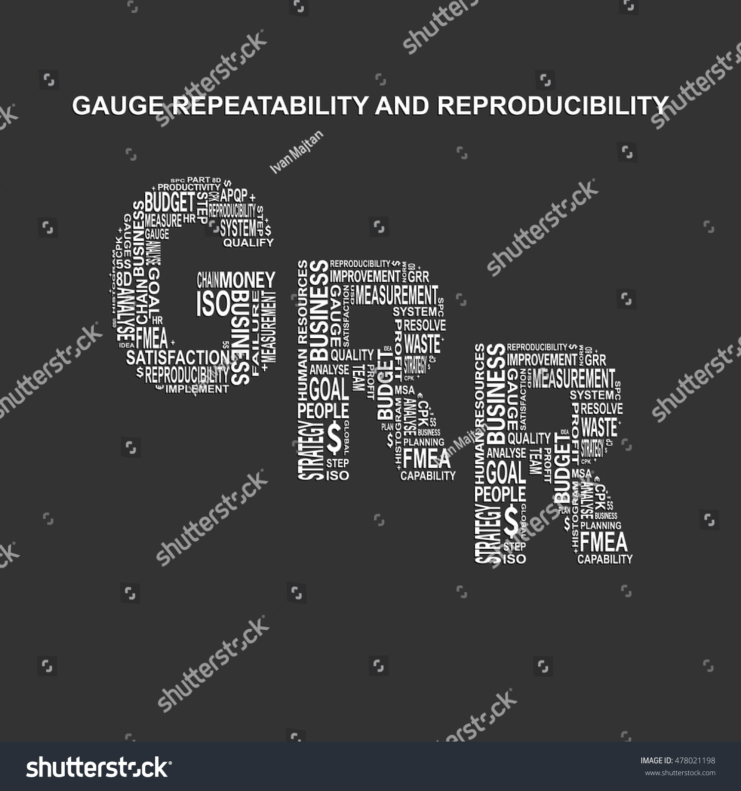 Gauge Repeatability Reproducibility Typography Background Dark