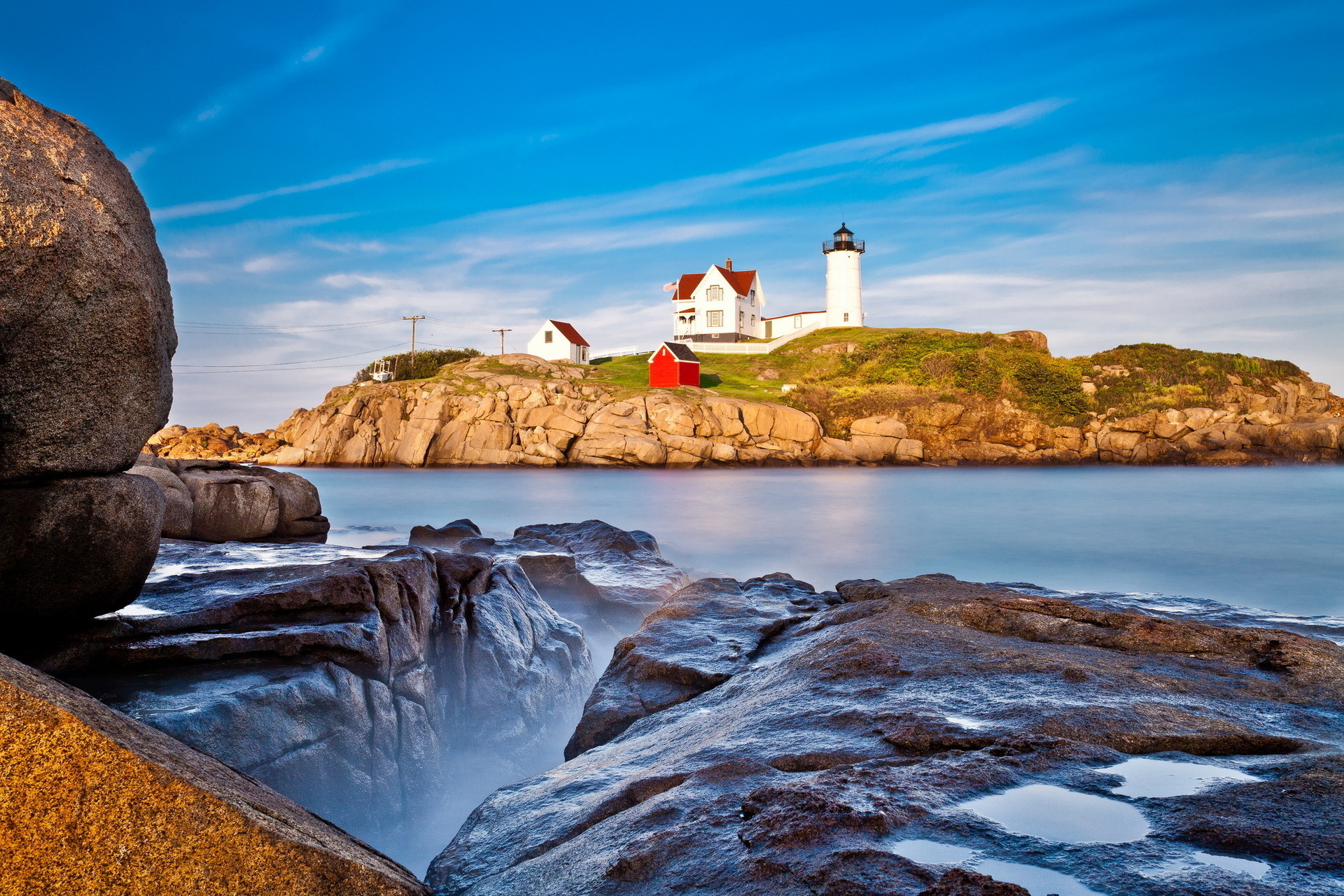 Lighthouse York Maine Desktop And Mobile Wallpaper Wallippo