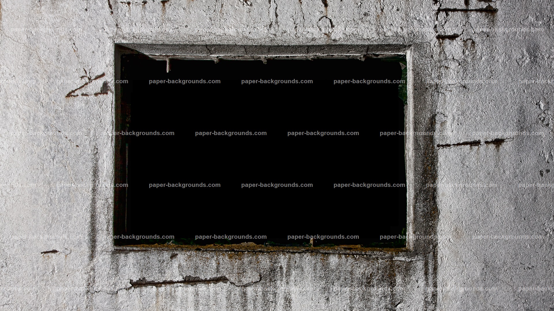 Grunge Concrete Wall Window Frame HD Paper Background
