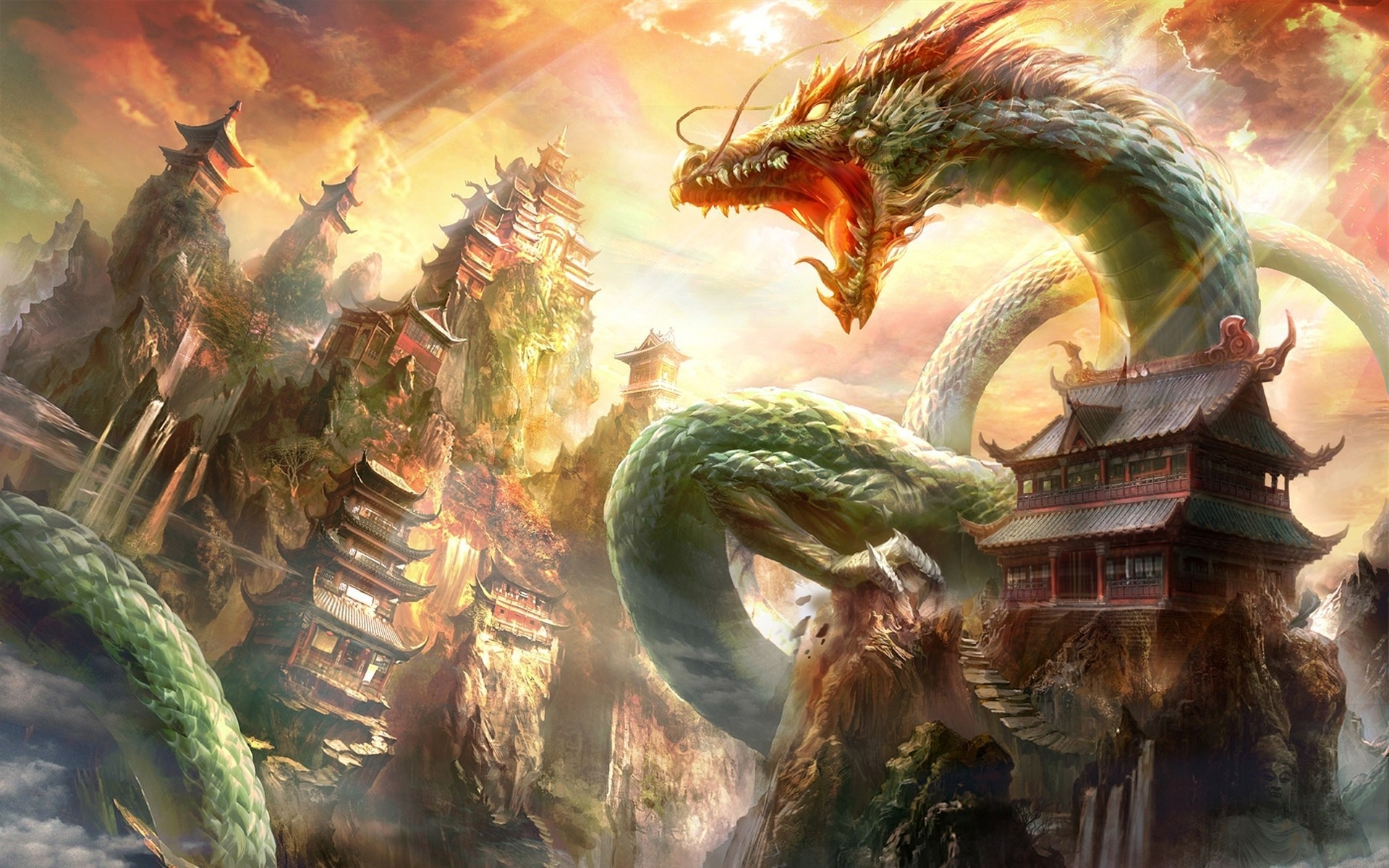 Fantasy Art Dragon China Wallpaper HD Desktop And