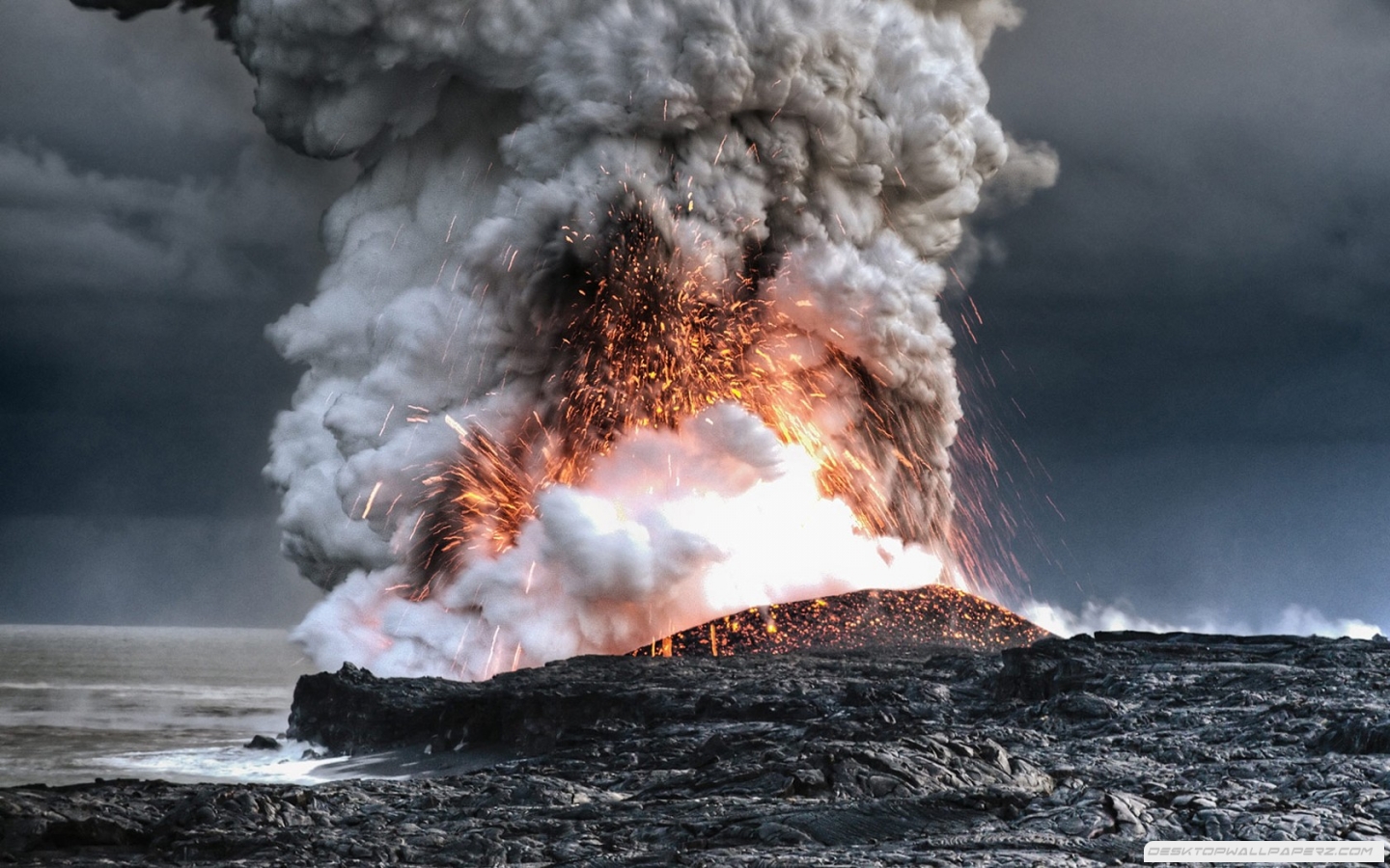 Nature Volcanoes Lava Smoke Hawaii Eruption Magma Explosion