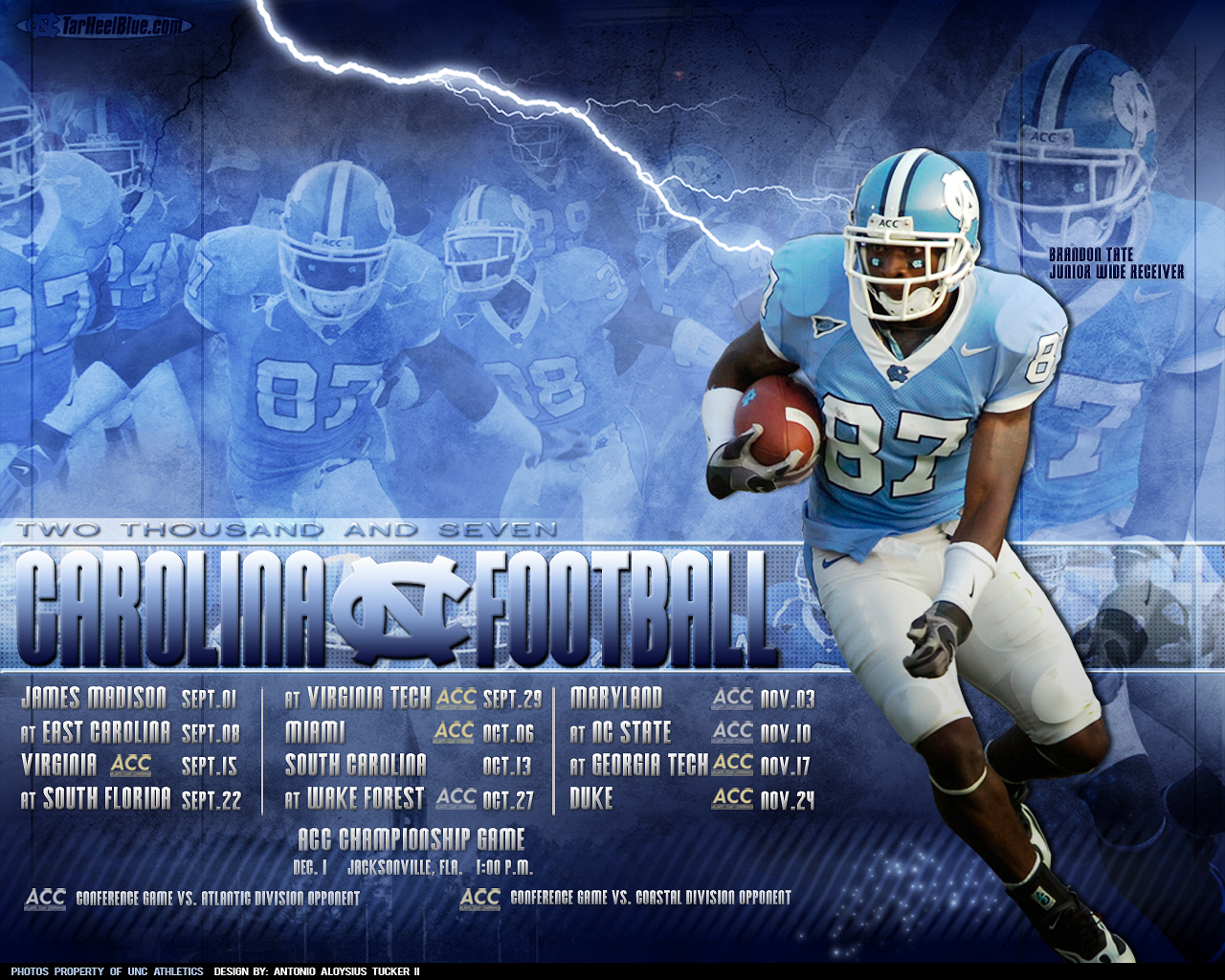 North Carolina Tarheel Football Schedule Wallpaper Desktop