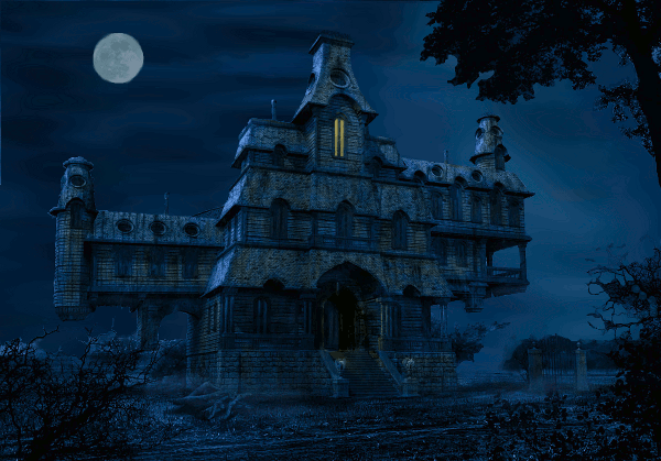 Haunted House Image Animated Iage With Elements