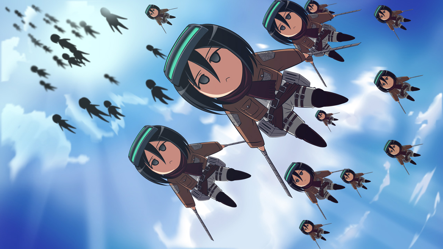 49 Attack On Titan Chibi Wallpapers Hd On Wallpapersafari