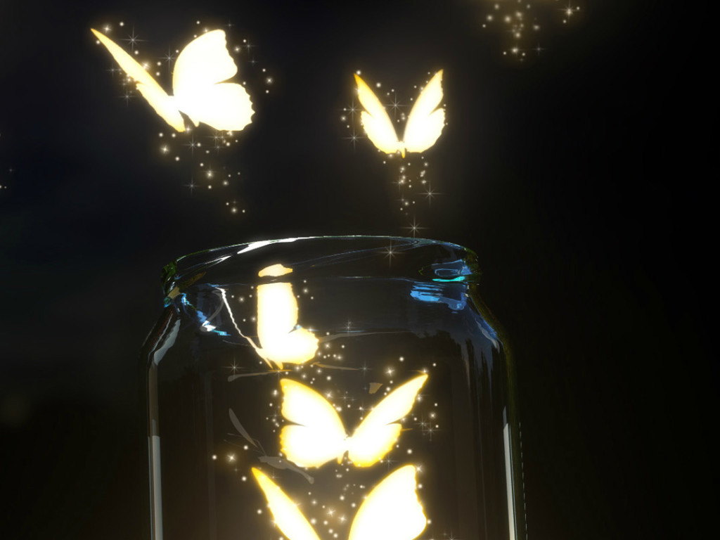 Fantasy Butterfly Jar HD Wallpaper