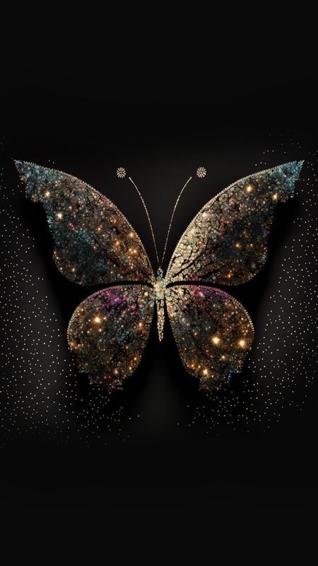 Glitter Butterfly Wallpaper