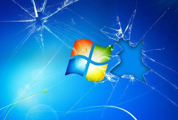 Windows Seven Microsoft Graphics Broken Glass