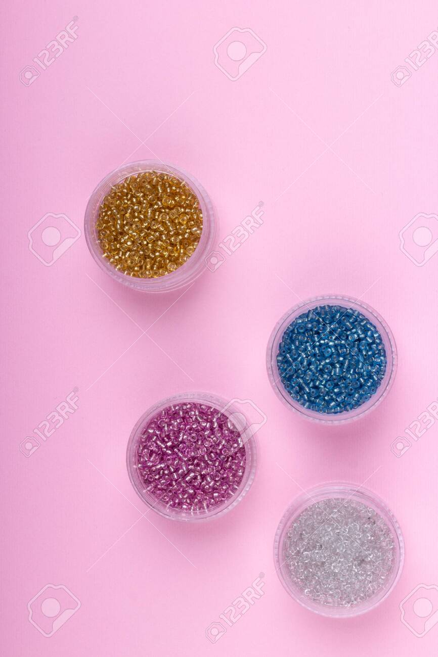 🔥 Free download Seed Beads In Tubes For Beading On Pink Background