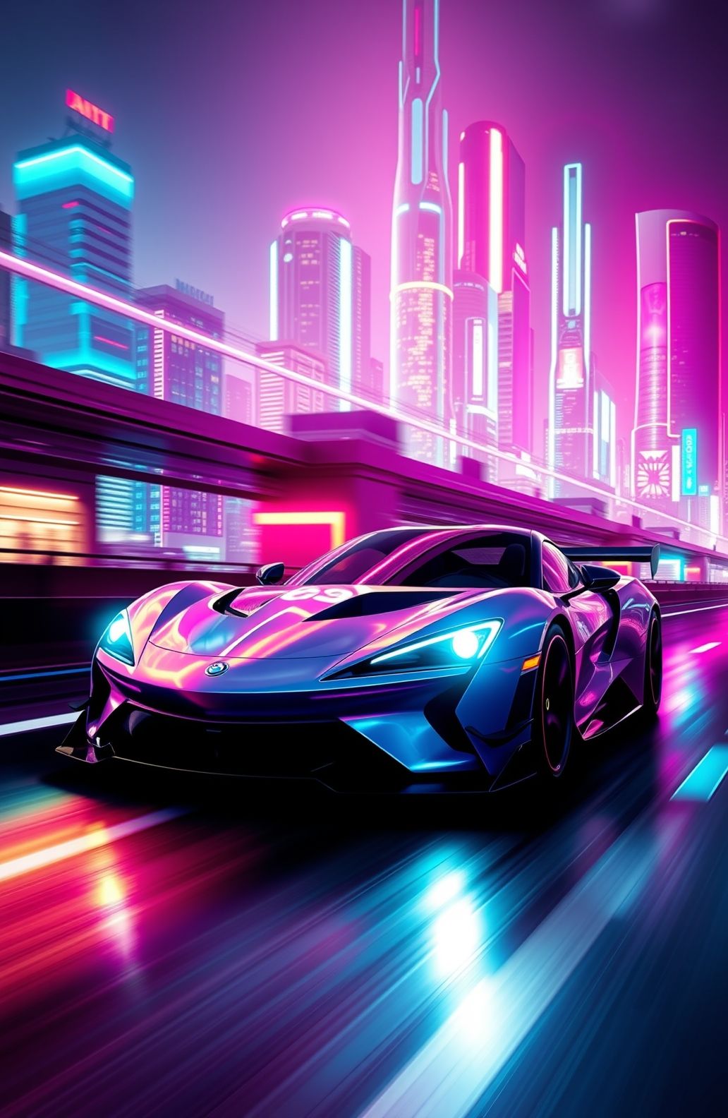 Dual Monitor Car Wallpaper