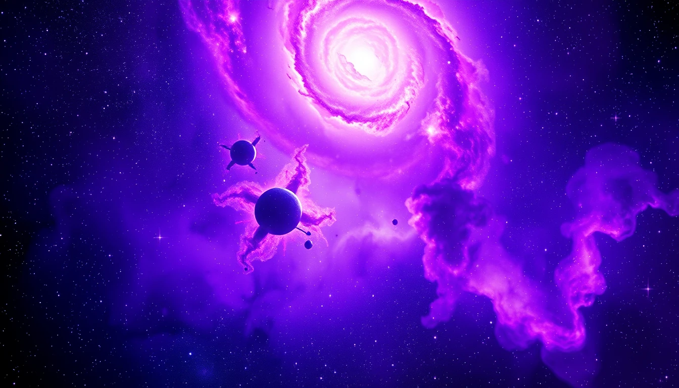 Hd Purple Space Wallpaper