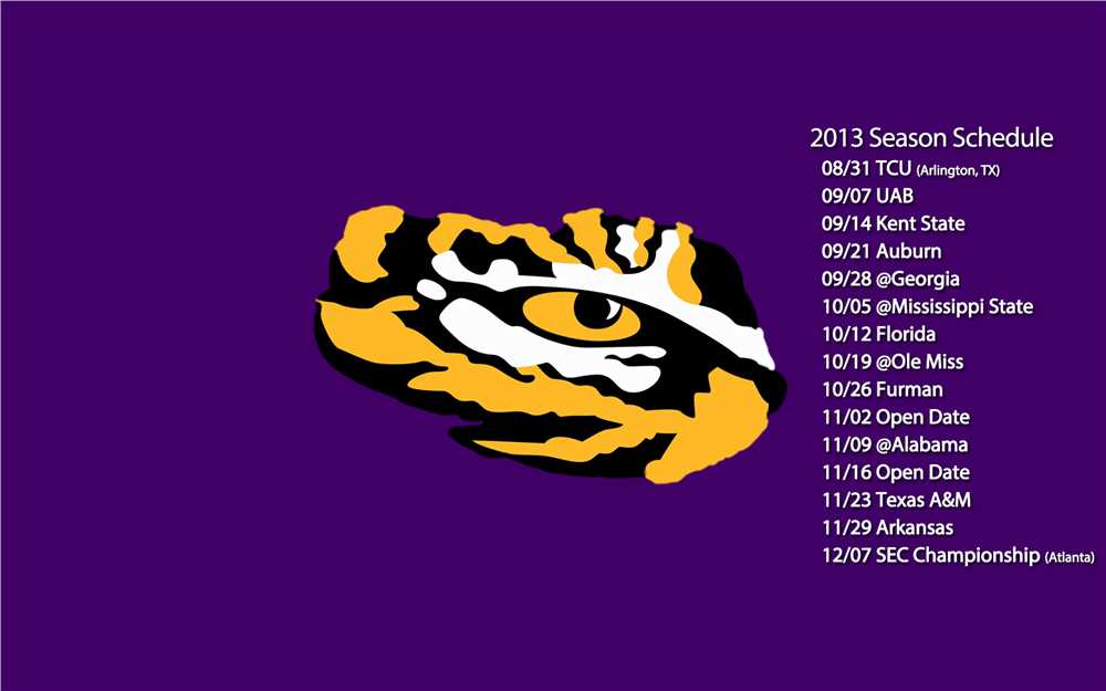 Lsu Tigers Football Schedule
