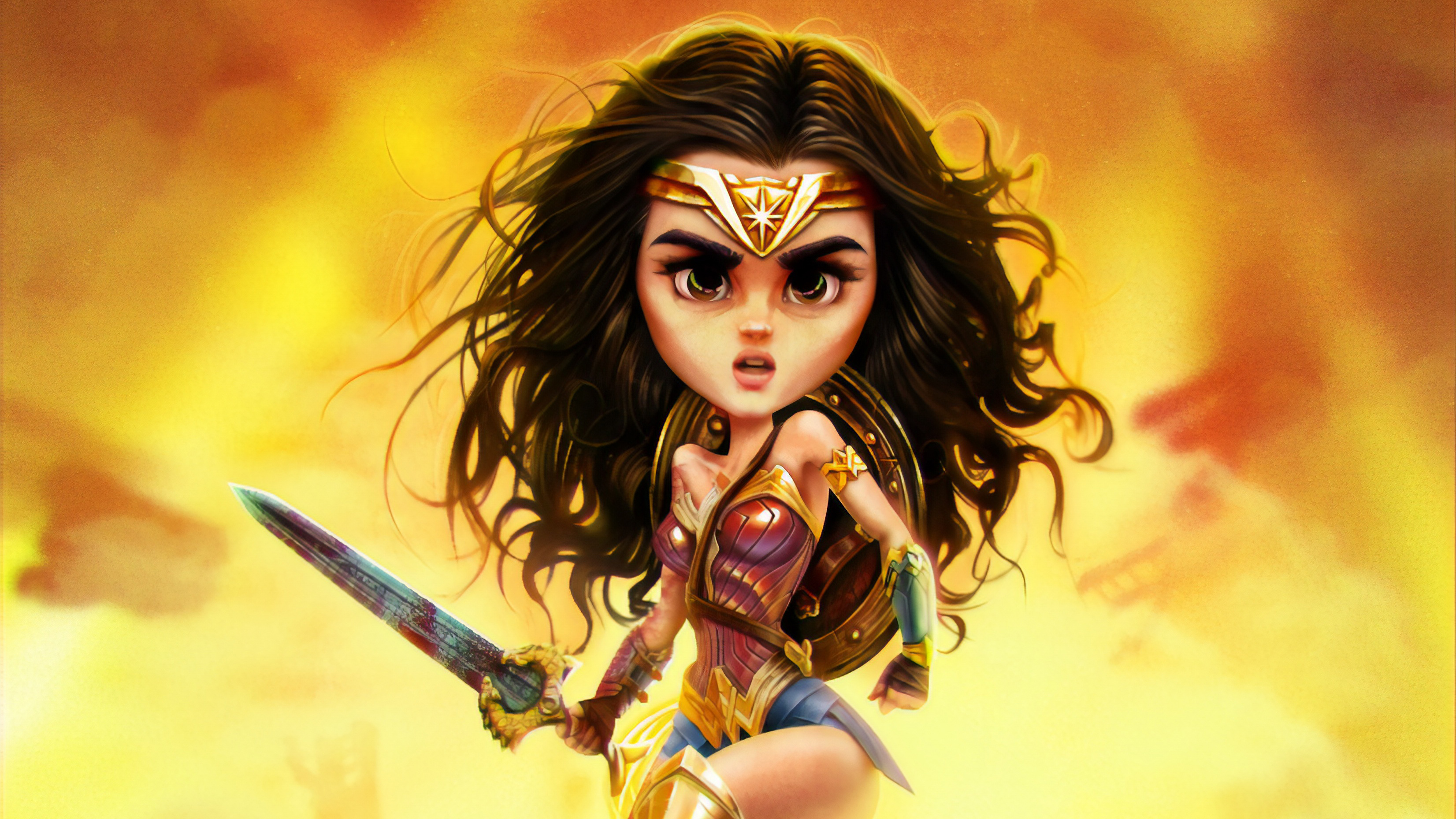 Wonder Woman Pop Art 4k Wallpaper HD Superheroes Image