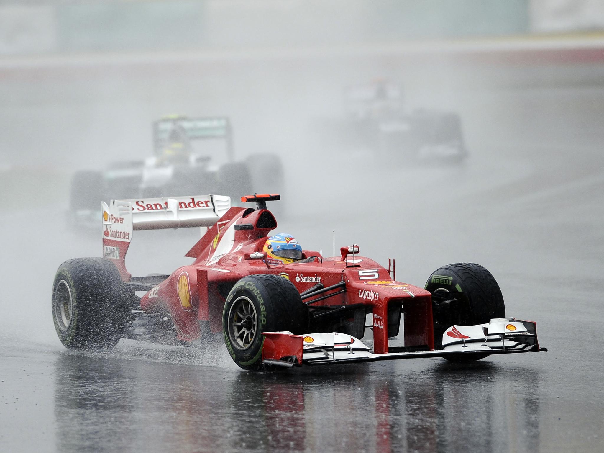 Ferrari F2012 Formula One Race Racing Rain Wallpaper
