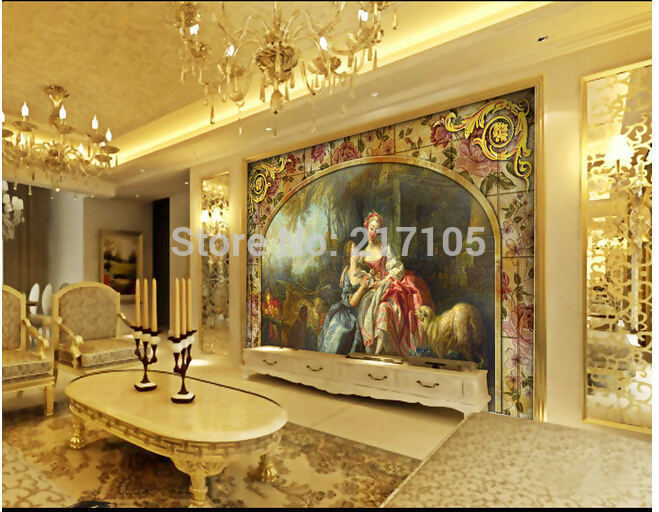 Classical Oil Painting Large Mural Tile Murals Background Wallpaper