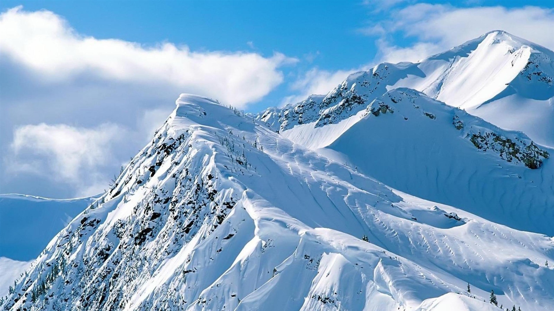 Snow Mountain Nature Landscape Wallpaper Full HD Desktop