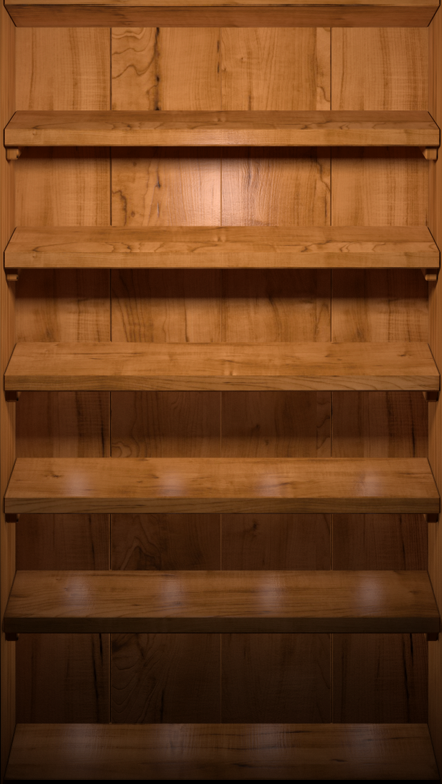 Wood Shelf HD iPhone Wallpaper
