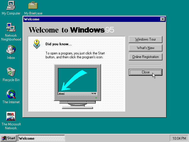 Guidebook Screenshots Windows 95b