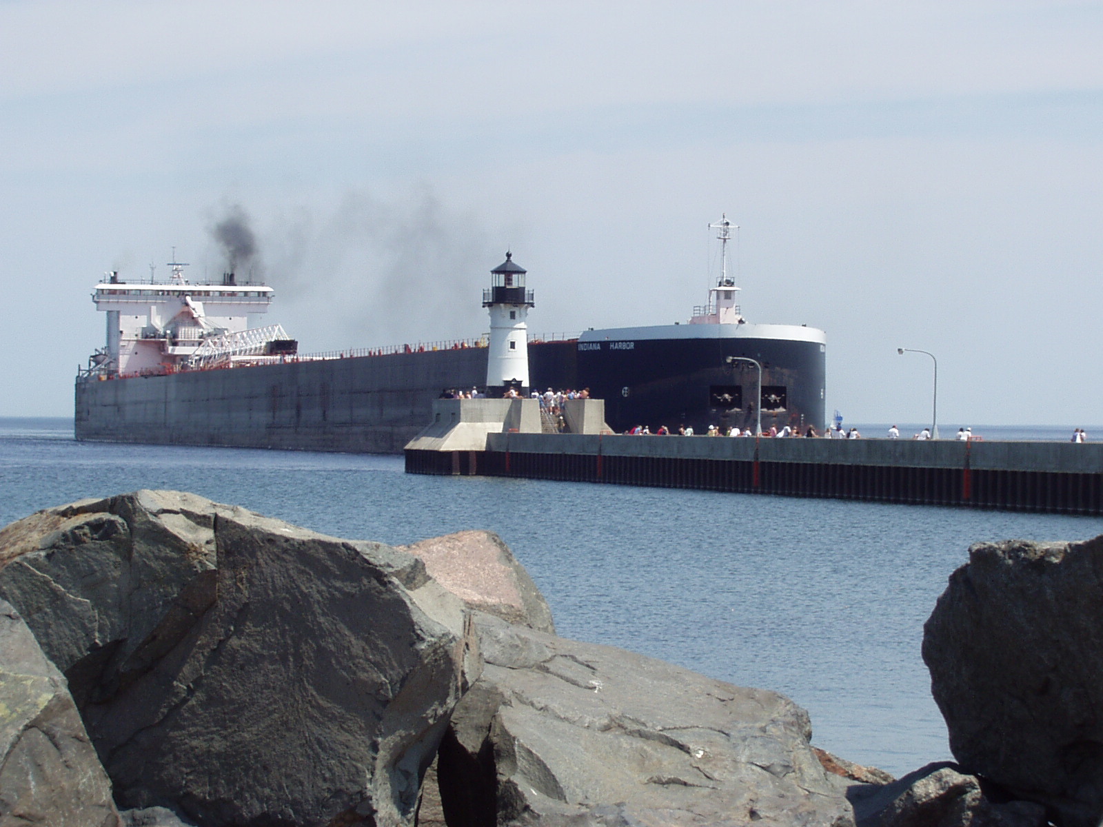  foot ore carrier Indiana Harbor arrives in Duluth Minnesota in 2002