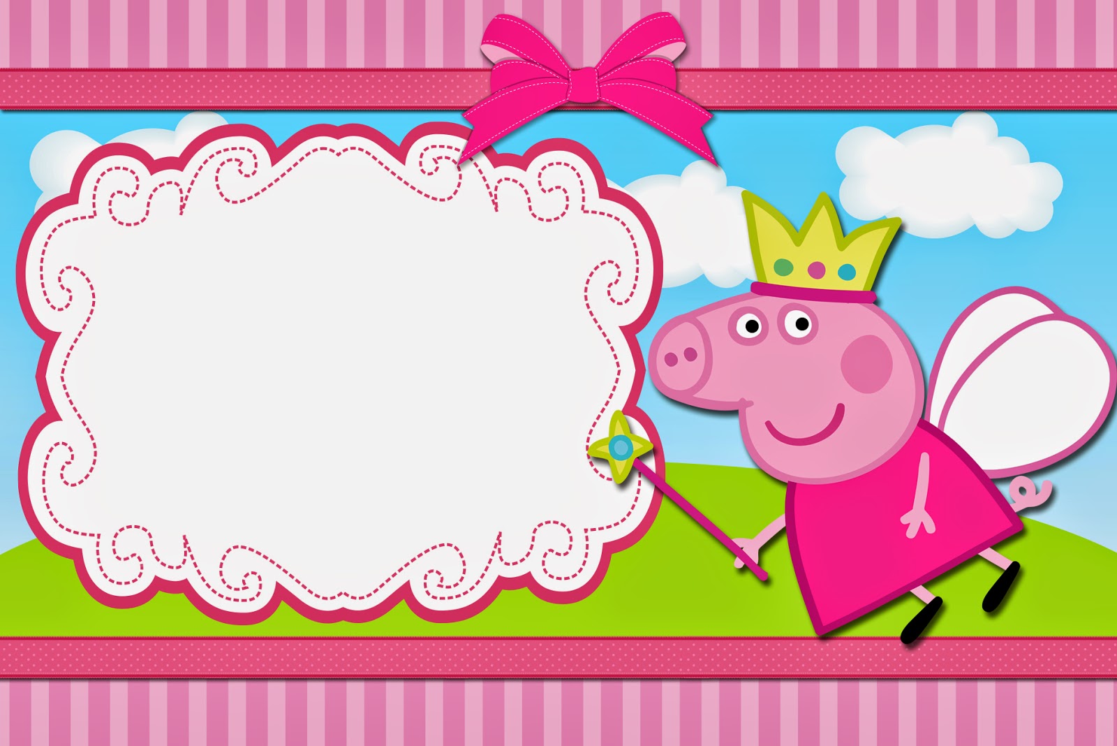 Peppa Pig Fairy Printable Invitations Labels Or Cards
