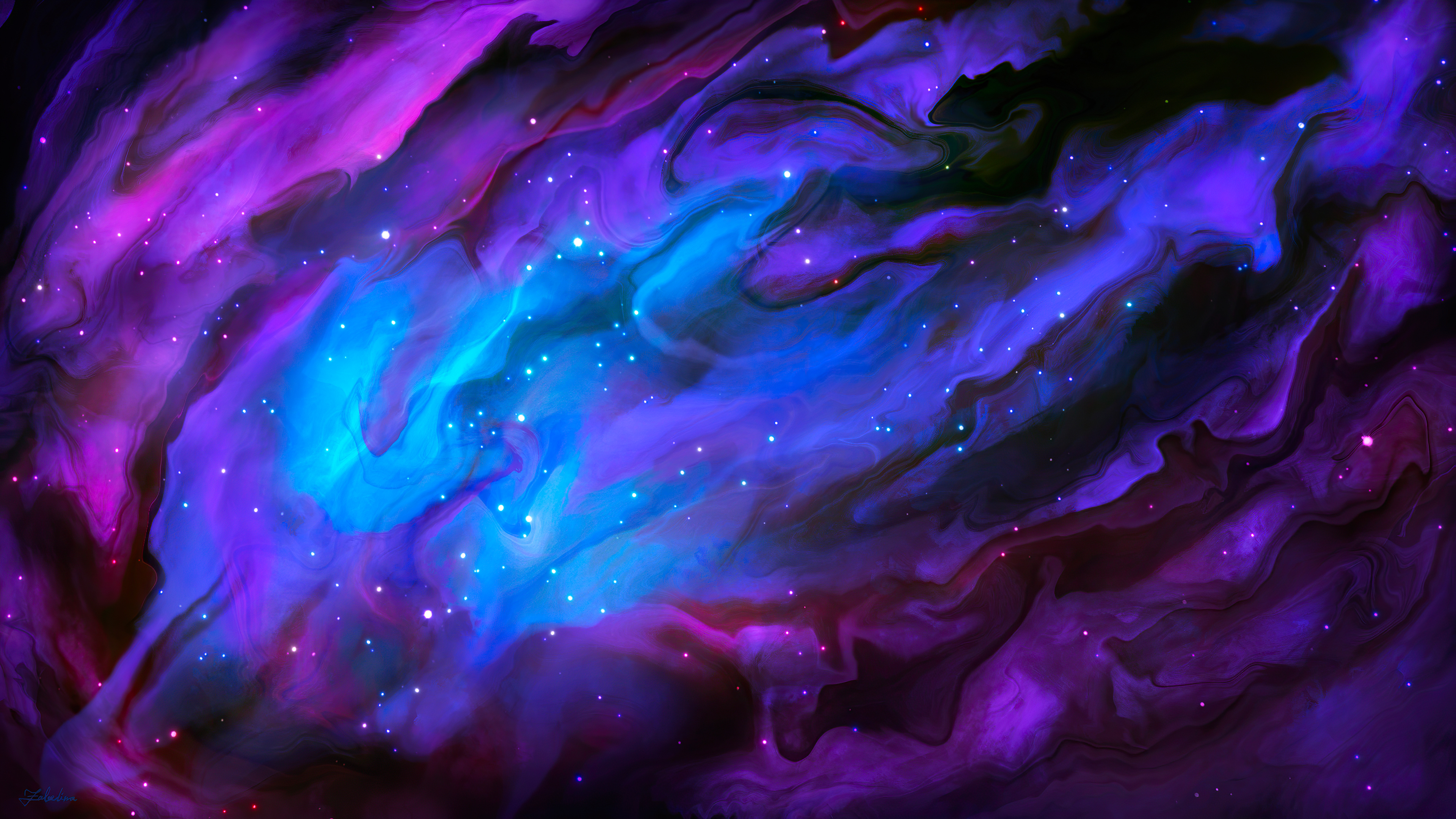 Blue Phantom Space Cosmos 4k Wallpaper HD Digital Universe Image