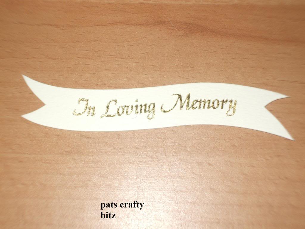 Details about 25 In Loving Memory Banners Gold On Cream Card