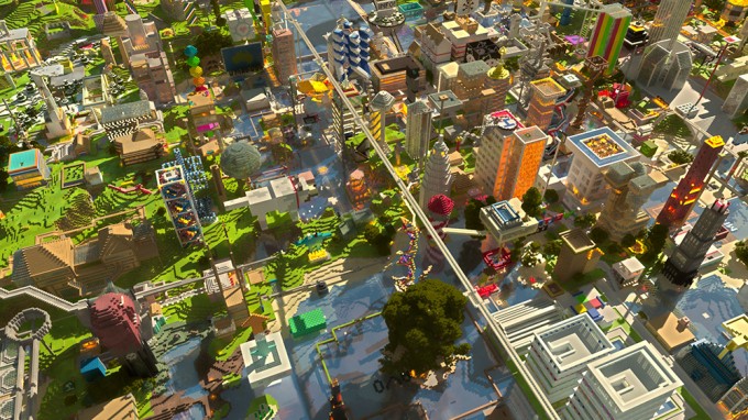 Minecraft City Use This As Your Desktop Background And Get Inspired