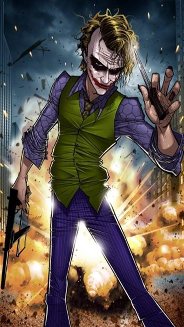 Joker Cartoon HD iPhone Wallpaper 5s4s3g