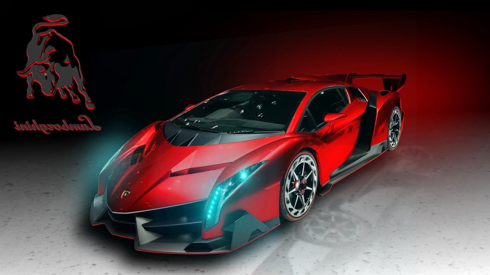 Lamborghini Veneno Red Art HD Wallpaper Car High Quality