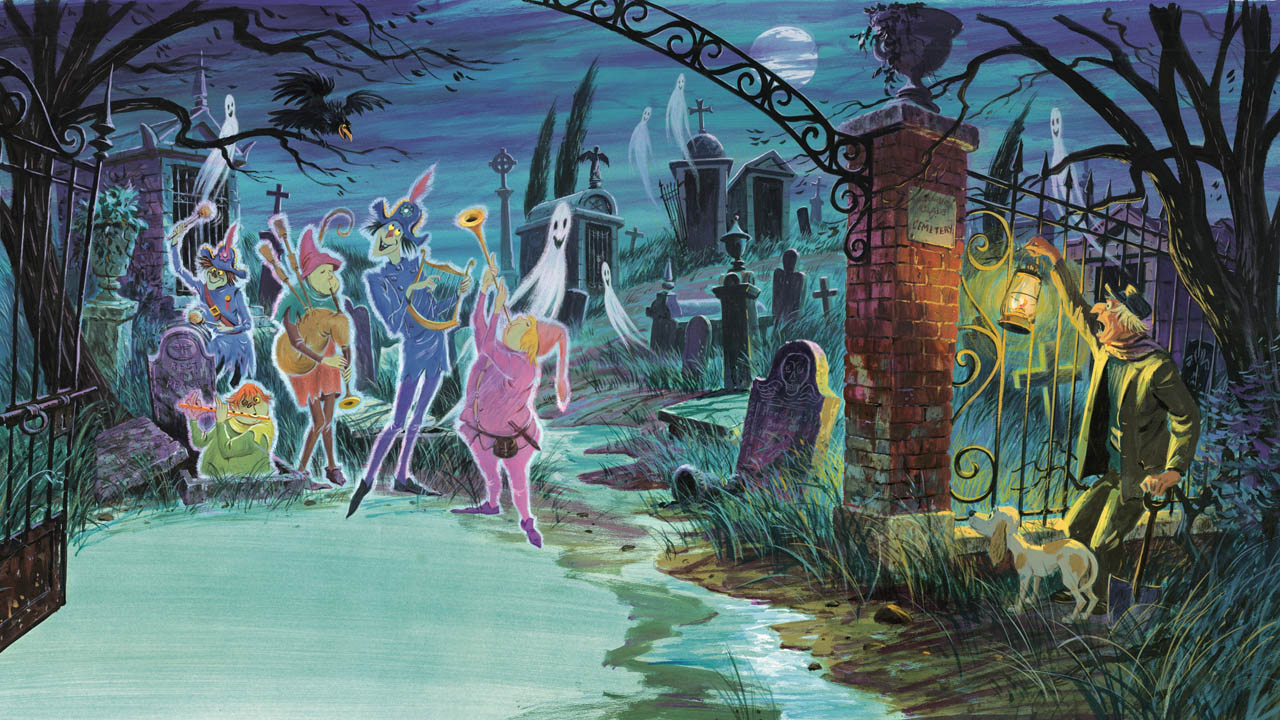Wallpaper Haunted Mansion Disneyland Graveyard Desktop