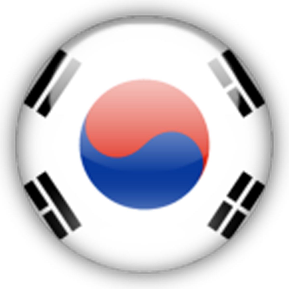 Crystal Glossy Graphic Flag Wallpaper Of South Korea