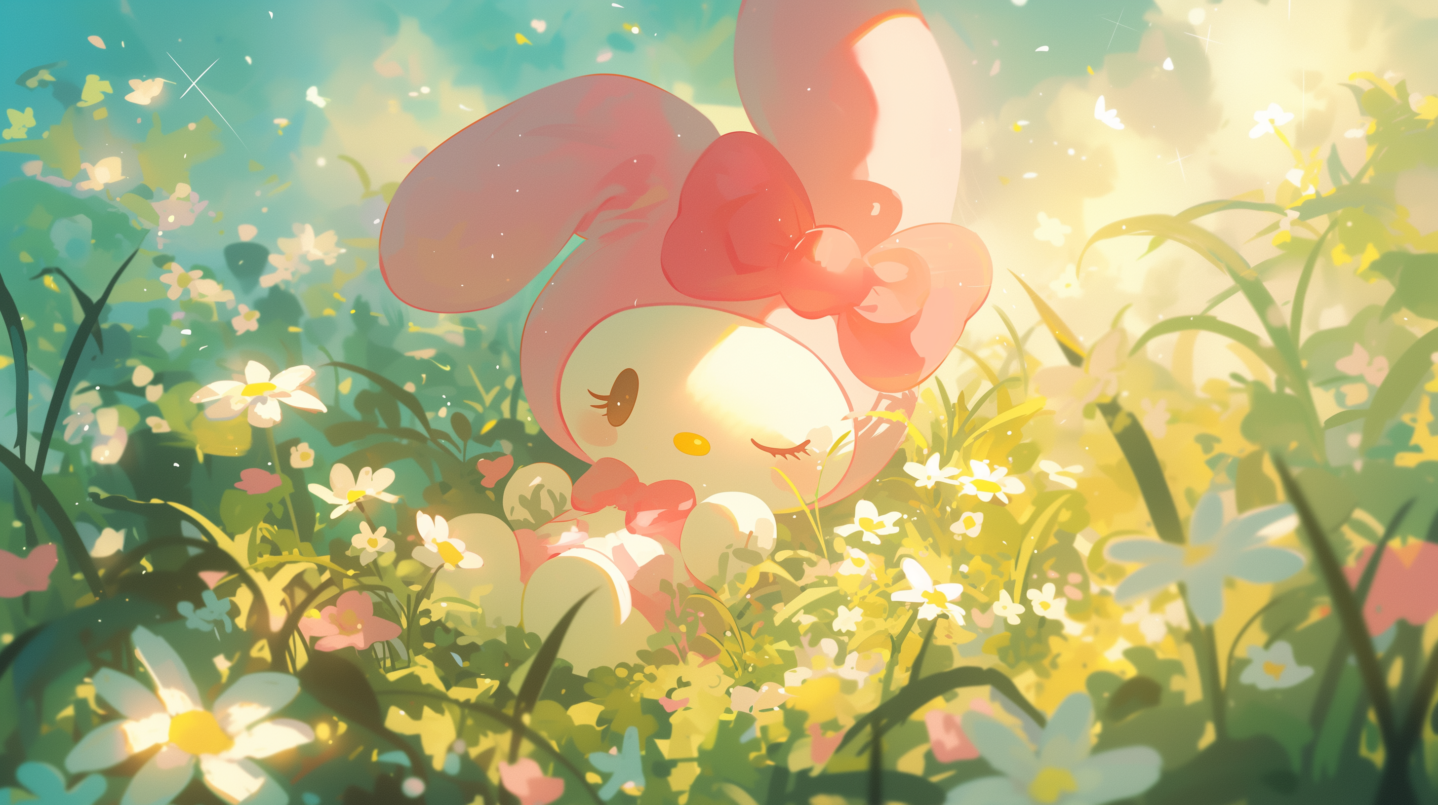 My Melody In Floral Bliss HD Sanrio Wallpaper By Robokoboto