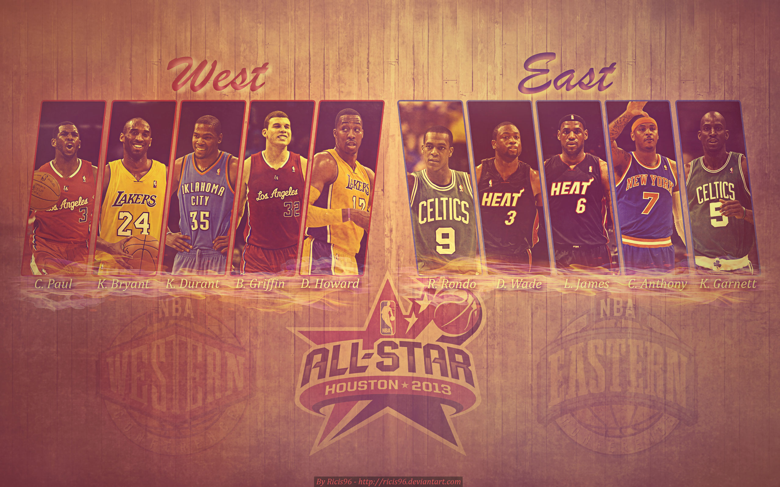 Nba All Star Starters Wallpaper