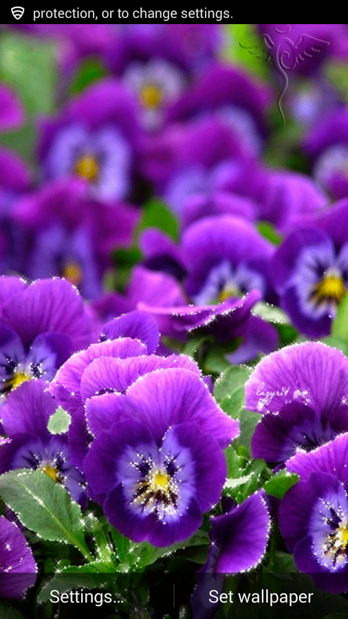 Purple Glitter Flowers Lwp Android Apps On Google Play