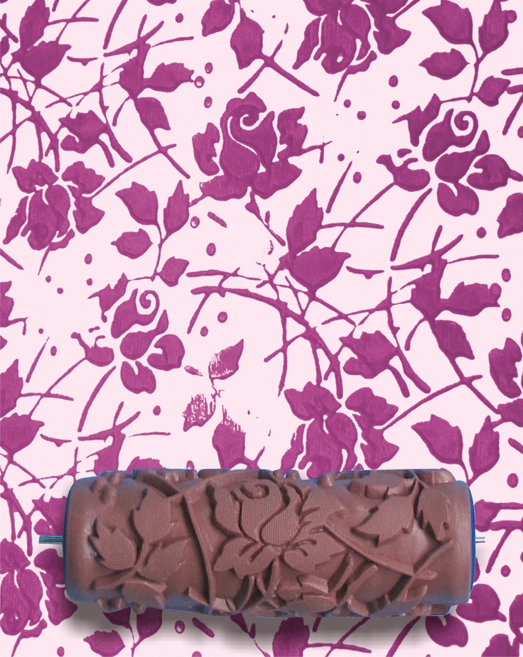 Pattern Paint Roller In Sweet Sea Roses Design From Not Wallpaper