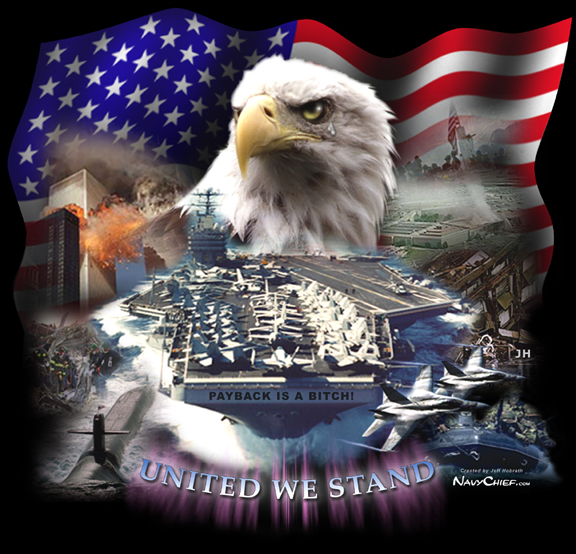 Patriotic Collage Of Pictures Oriented Towards And The Military