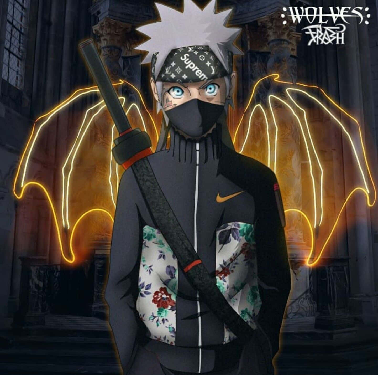 Stylin Anime Characters Rocking The Supreme Gear Wallpaper