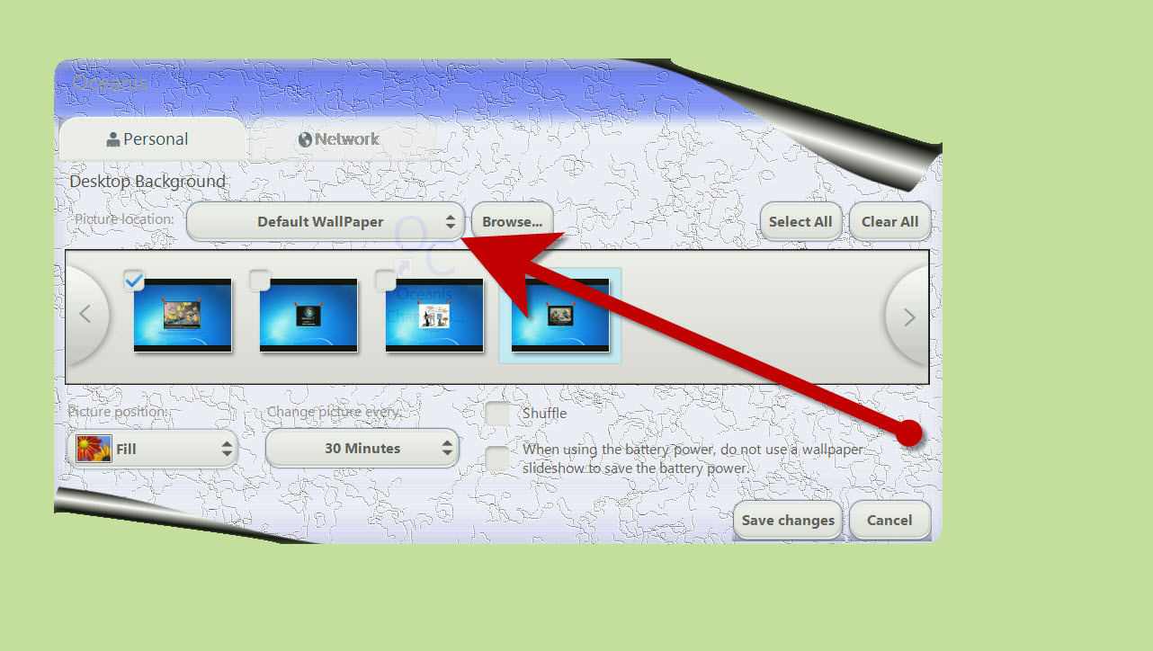 how to change desktop image in windows 7 starter