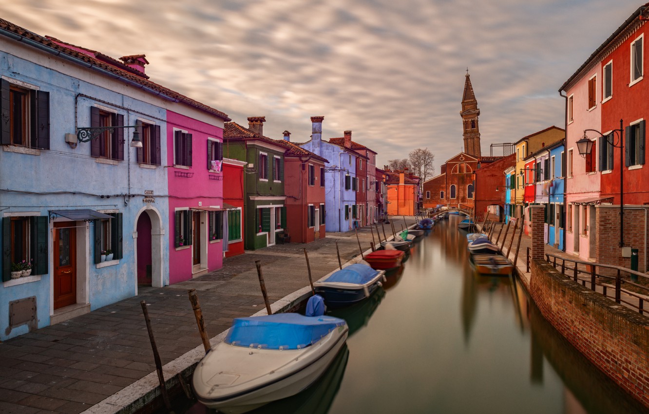 Wallpaper Home Boats Italy Channel Burano Image For Desktop