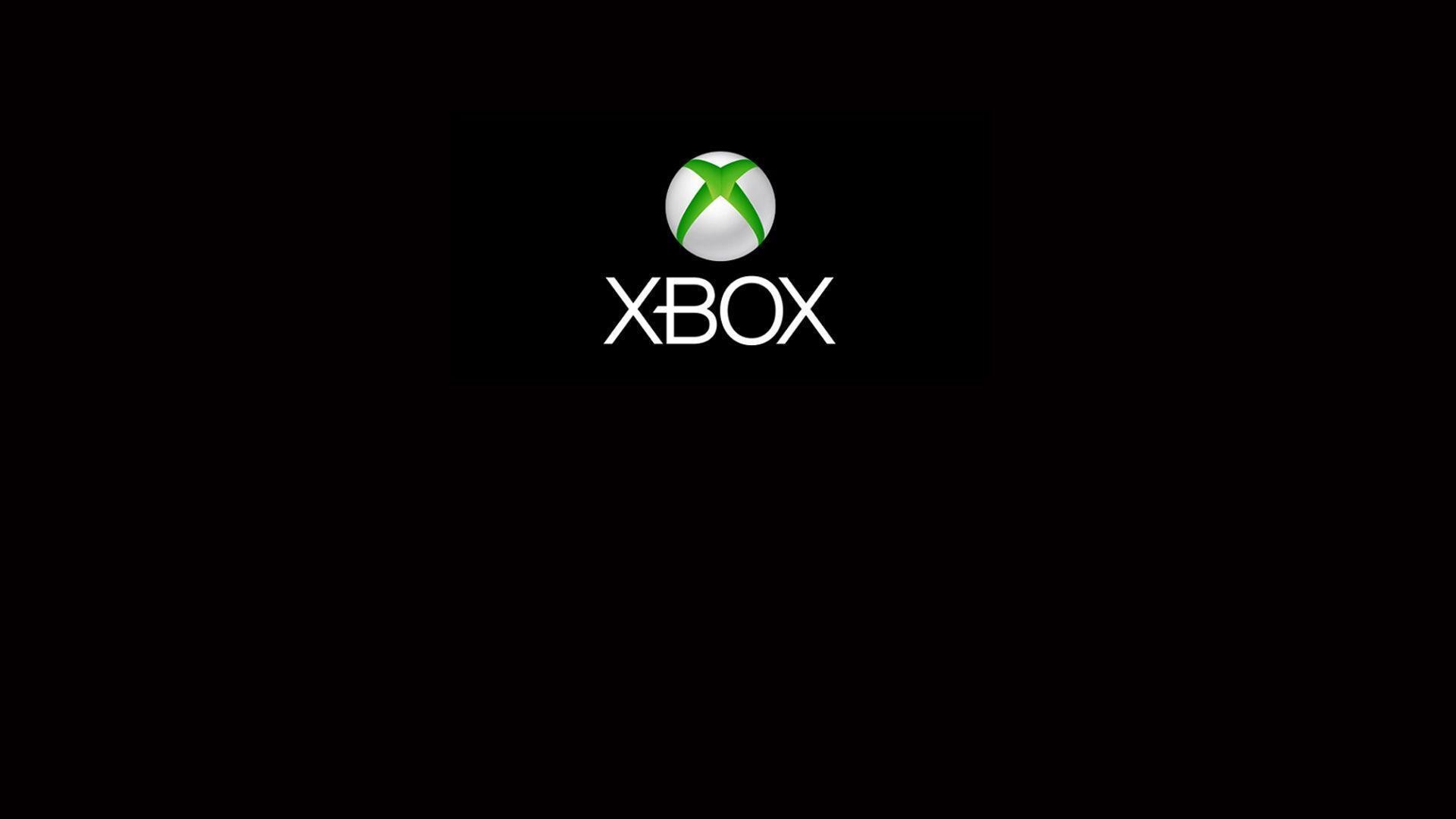 A minimalist Xbox logo on a stark black background, perfect for a clean and modern desktop wallpaper