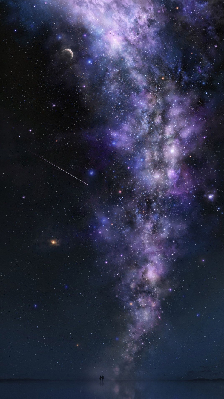 Awesome Milky Space Sky Wallpaper For iPhone
