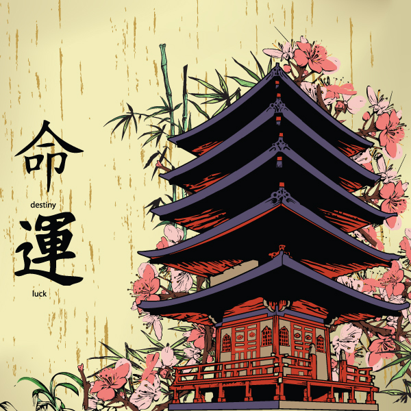 Url Eazywallz Japanese Temple And Kanji Wall Mural