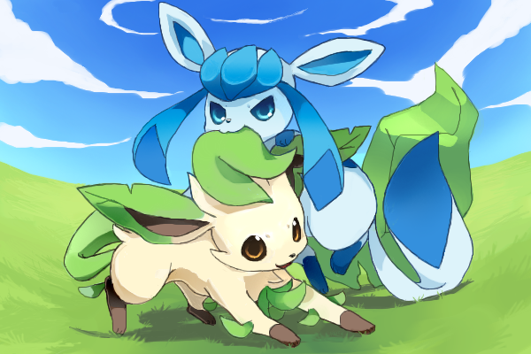 Leafeon And Glaceon By Kureculari