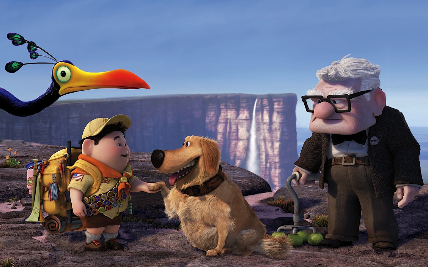 Russell Dug Carl Fredricksen In Pixar S Up Wallpaper HD