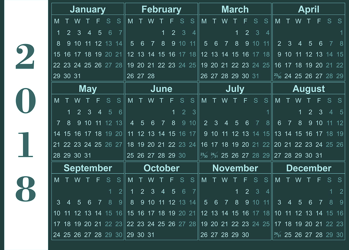 Wall calendar 2018   2018 Calendar printable for Free