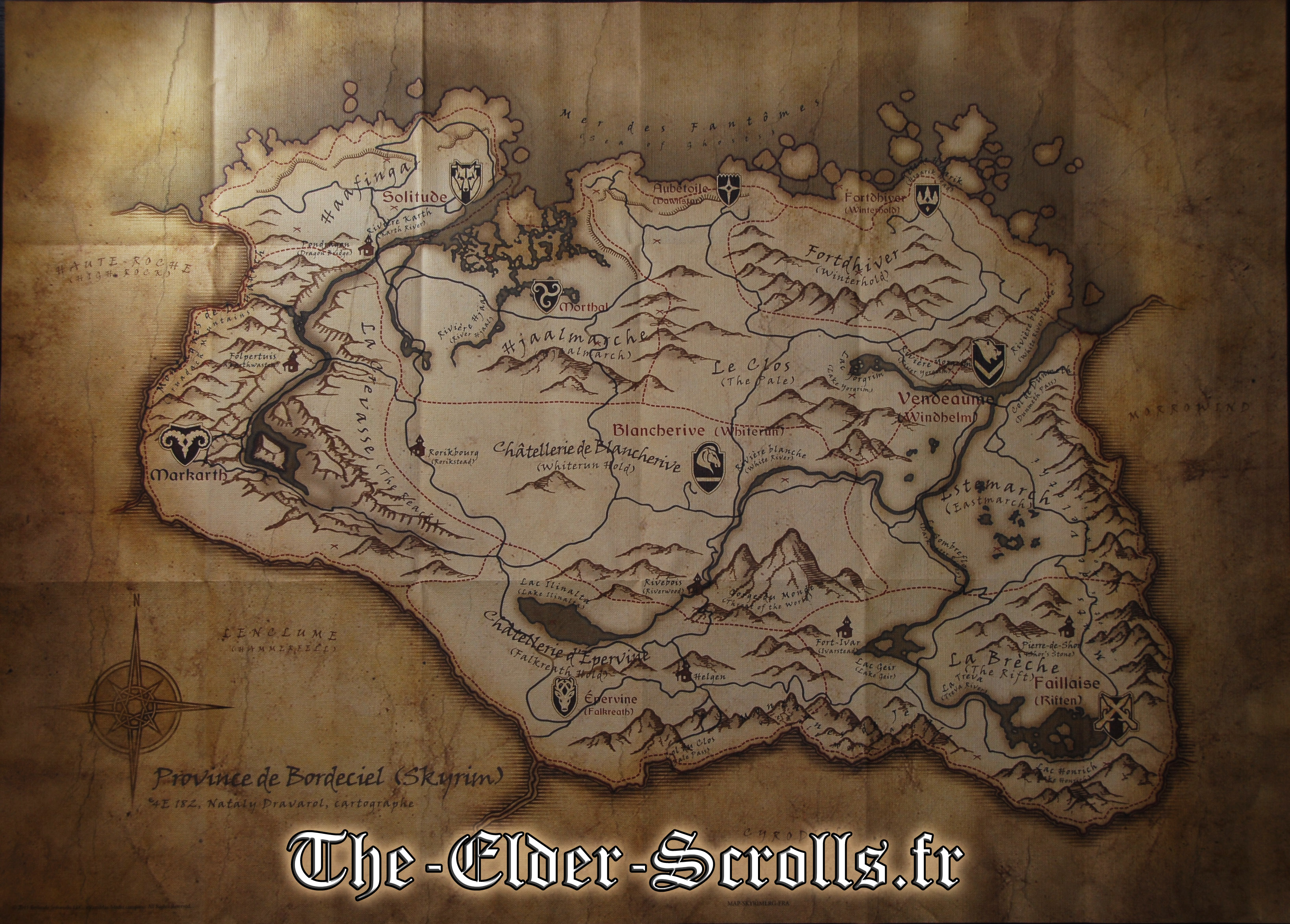 Carte De Skyrim The Elder Scrolls Iv Et V L Empire Tamriel
