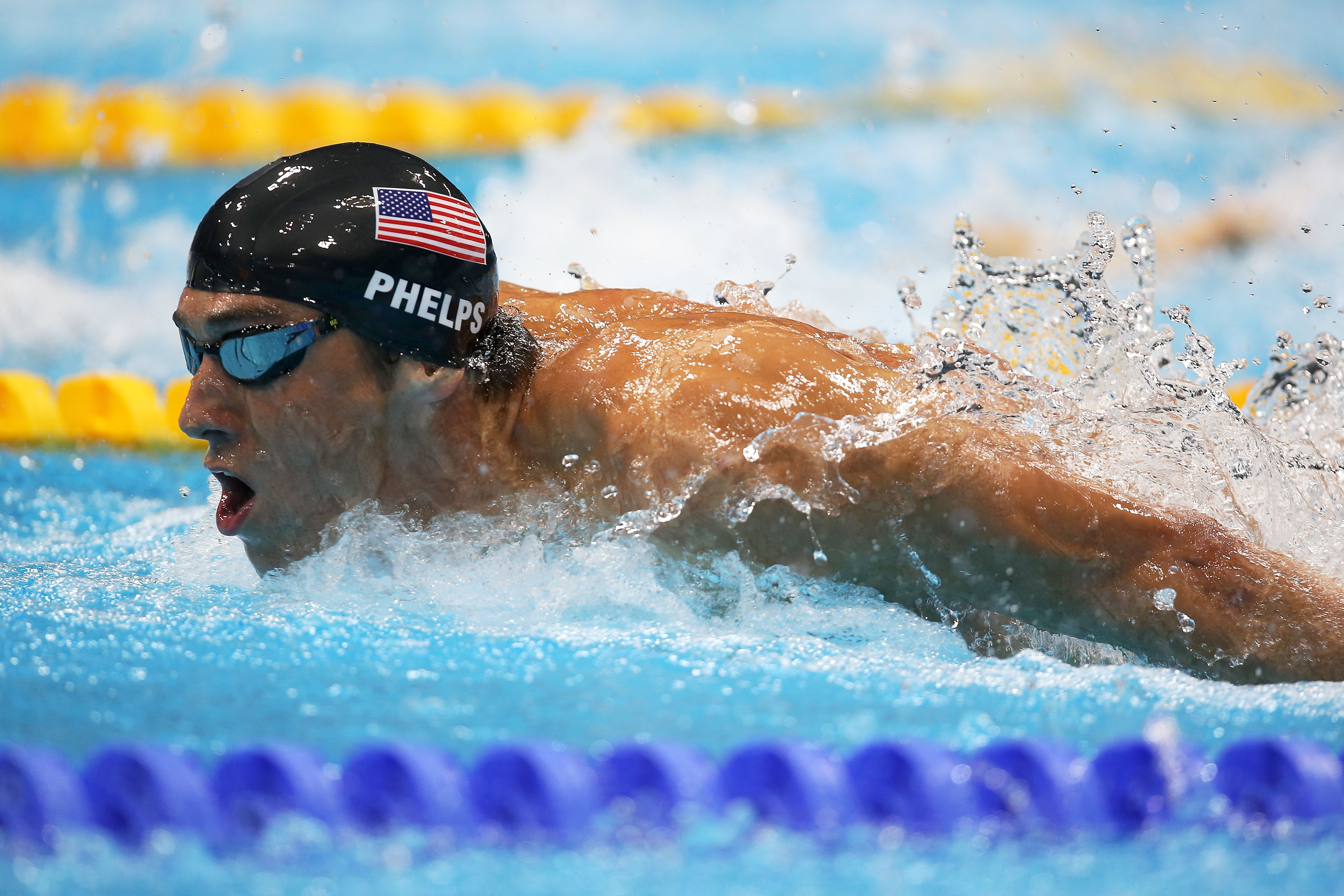 Michael Phelps Swimming Butterfly Sideways   wallpaper 4797x3198