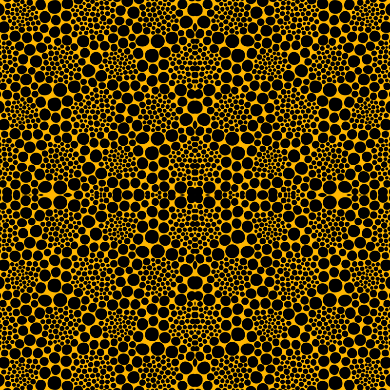 Kusama Yellow And Black Fabric Isabelc Spoonflower