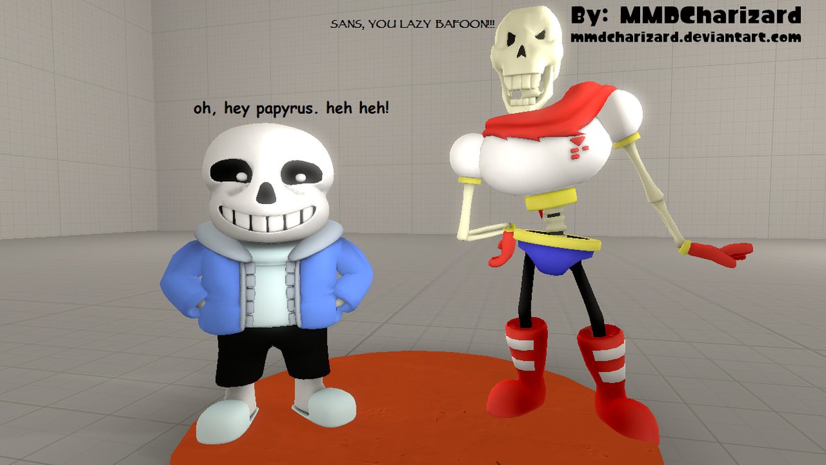 Sfm Undertale Papyrus And Sans Test By Mmdcharizard